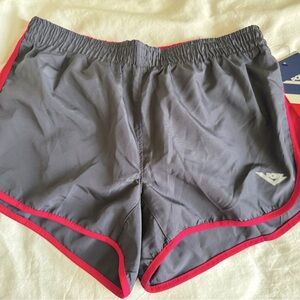 Pony Gray and Pink Athletic Shorts with Elastic Waistband